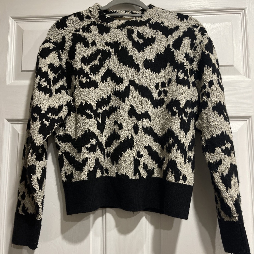 $495 Ulla Johnson Women's Grey Nalla Wool-Blend Sweater Petite Size Medium